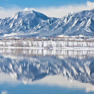 Boulder Reservoir Flatirons Reflections Boulder Colorado by James BO Insogna