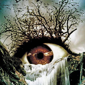 Cascade Crying Eye - Surreal Waterfall Eye Digital Collage by Marian Voicu