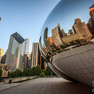 Chicago Bean Cloud Gate Sculpture Reflection by Paul Velgos