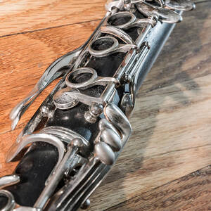 Clarinet on Wood Black and White Photograph by Photographic Arts And Design  Studio - Pixels