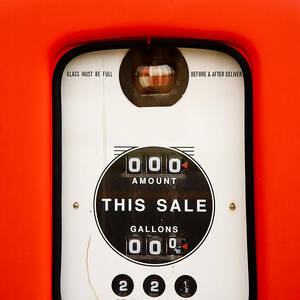 Close up of vintage gas pump by Steven Heap Close up of vintage gas pump by Steven Heap