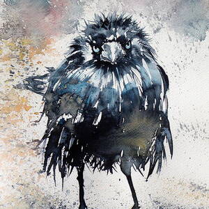 Crow Painting by Kovacs Anna Brigitta - Fine Art America