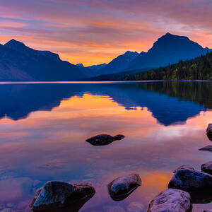 Dawn at Lake McDonald - Glacier National Park by Adam Mateo Fierro