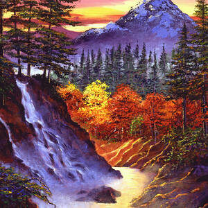 Deep Canyon Falls by David Lloyd Glover