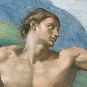 Detail of the vault by Michelangelo