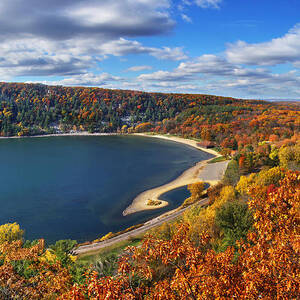 Devil's Lake in Autumn by Leda Robertson