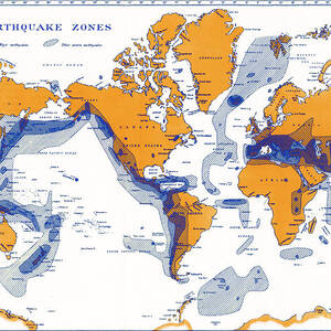 Earthquake Zones Map by Science Source