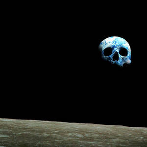 Earthrise As Skull by Science Photo Library