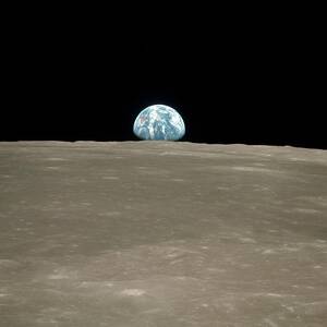 Earthrise Over Moon by Science Photo Library