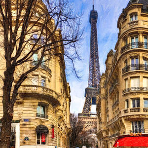 Eiffel Tower and the Streets of Paris by Mark Tisdale