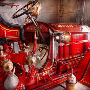 Fireman - Truck - Waiting for a call by Mike Savad