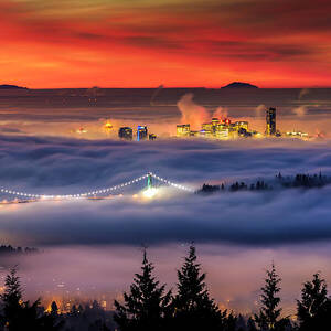 Fog Inversion over Vancouver by Alexis Birkill