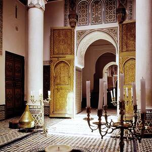 Fountain In The Getty Estate by Jacques Bachmann