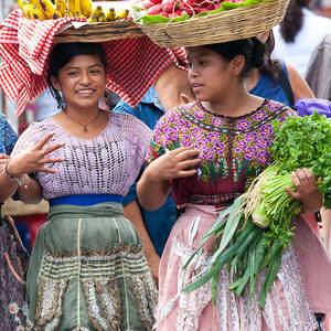Fruit Sellers in Antigua Guatemala by David Smith
