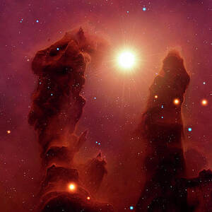 Gas Pillars In The Eagle Nebula by Science Photo Library