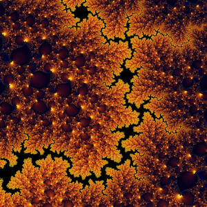 Golden and black fractal universe by Matthias Hauser