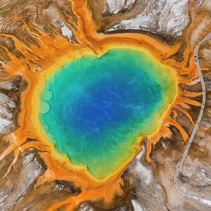 Grand Prismatic Spring, Midway Geyser by Peter Adams