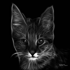 Greyscale Savannah Cat - 5462 F by James Ahn