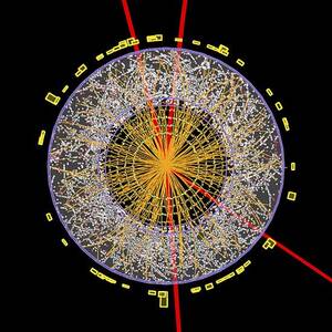 Higgs boson event, ATLAS detector by Science Photo Library