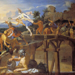 Horatius Cocles defending the Bridge by Charles Le Brun