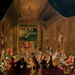 Initiation Ceremony In A Viennese Masonic Lodge During The Reign Of Joseph II, With Mozart Seated by Ignaz Unterberger