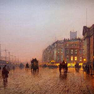 John Atkinson Grimshaw Liverpool from Wapping 1885 by MotionAge Designs