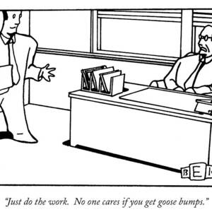 Just Do The Work.  No One Cares If You Get Goose by Bruce Eric Kaplan
