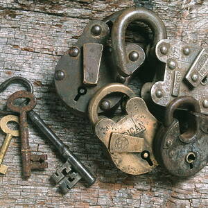 Keys And Padlocks by Science Photo Library