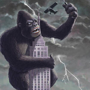King Kong Plane Swatter by Martin Davey