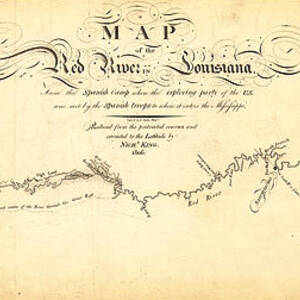 Kings Map of the Red River in Louisiana 1806 by MotionAge Designs