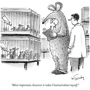 Lab Technician Dressed In A Mouse Costume by Mike Twohy