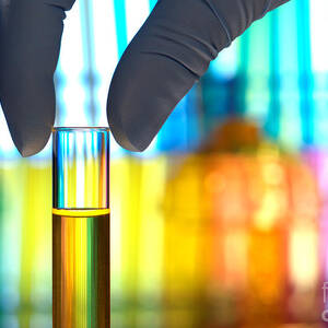 Laboratory Test Tube in Science Research Lab by Olivier Le Queinec