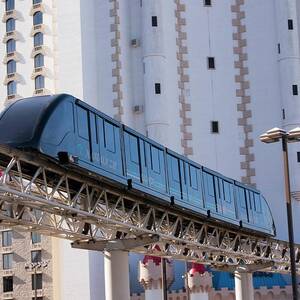 Las Vegas Monorail And Excalibur Hotel by Science Photo Library