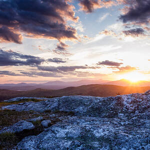 Last Rays. Sunset On Foss Mountain. by Jeff Sinon