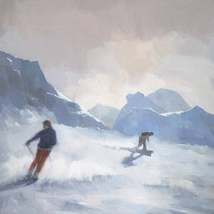 Last Run Les Arcs by Steve Mitchell