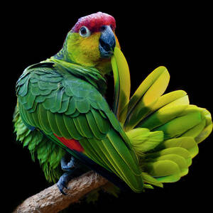 Lilacine Amazon Parrot Isolated On by Photo By Steve Wilson