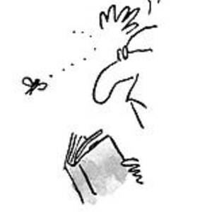 Man Eating Fly While Reading by Arnie Levin