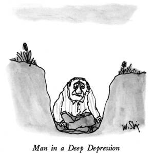 Man In A Deep Depression by William Steig