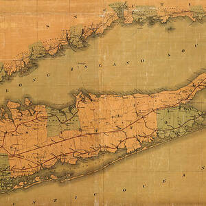 Map of Long Island Photograph by Andrew Fare - Fine Art America