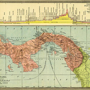 Map Of Panama Showing Canal, 1904 by Science Source