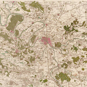 Map Of Paris by Science Photo Library