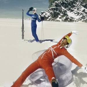 Marisa Berenson Wearing A Skiing Outfit by Arnaud de Rosnay