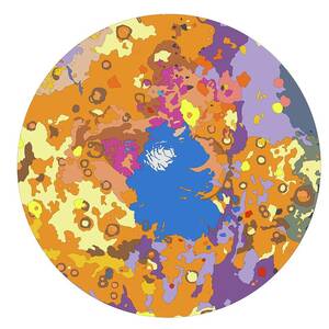 Mars South Polar Map by Science Photo Library