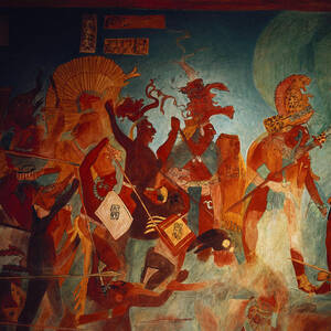 Maya Fresco At Bonampak by George Holton