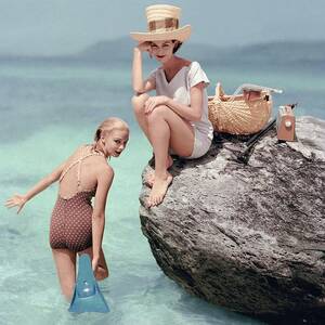 Models At A Beach by Richard Rutledge