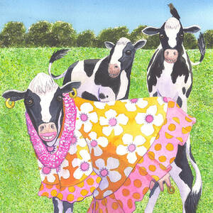 Cow Bubbles Painting by Catherine G McElroy - Fine Art America