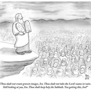 Moses Recites The Ten Commandments To An Audience by Paul Noth