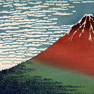 Mount Fuji, Red Fuji, 1830s by Science Source