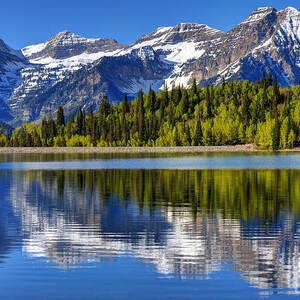 Mt. Timpanogos Reflected in Silver Flat Reservoir - Utah by Gary Whitton