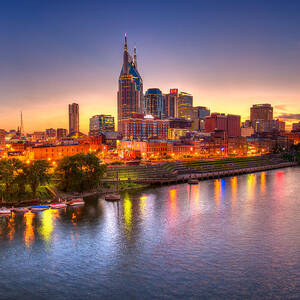 Nashville Skyline Panorama Photograph by Brett Engle - Fine Art America